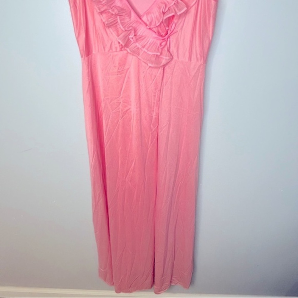 Vanity Fair Vintage Pleated Pink Ruffle Sleeveles… - image 6